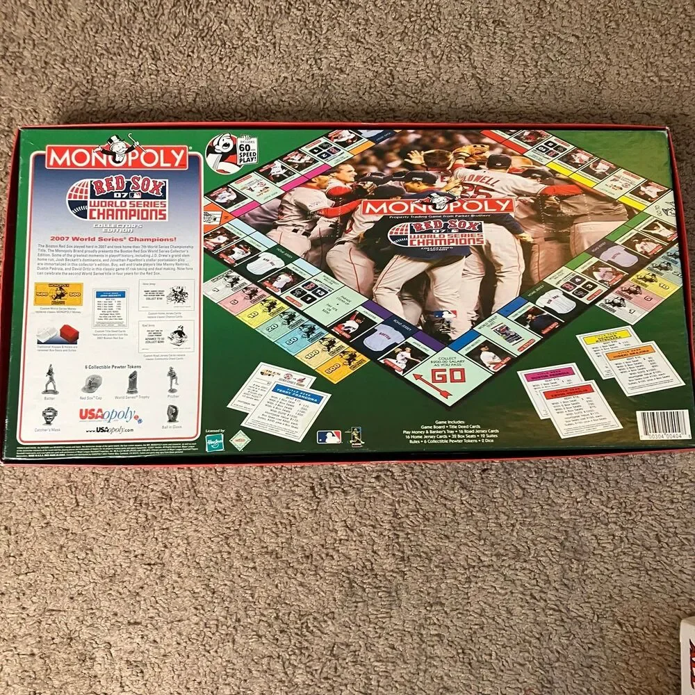 BOSTON RED SOX MLB 2007 WORLD SERIES CHAMPIONS COLLECTORS EDITION MONOPOLY GAME